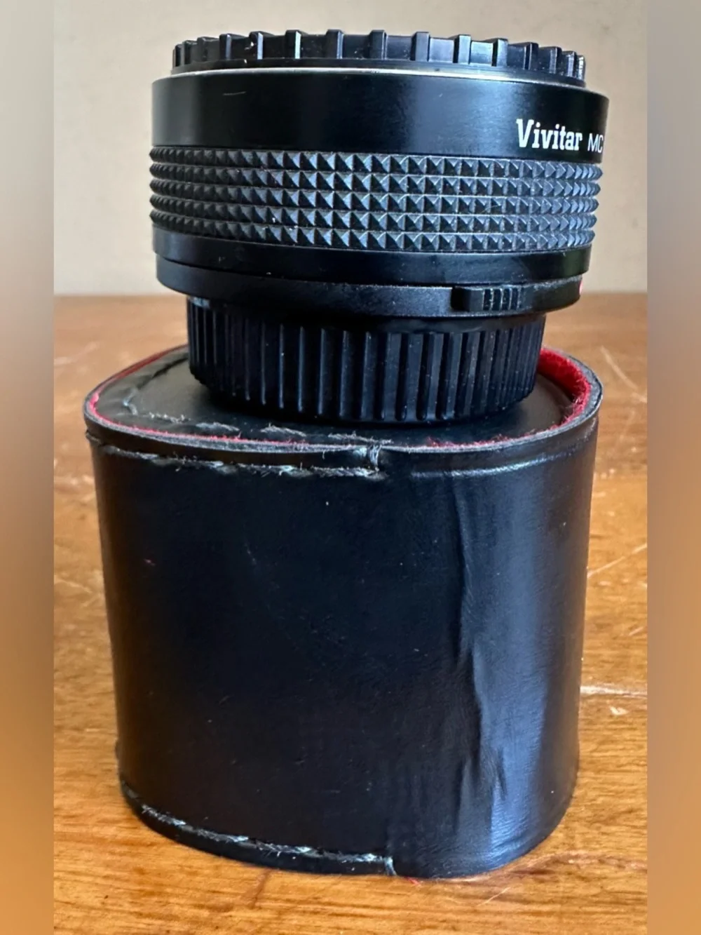 Vivitar 2x Tele Converter MC OM 2X-21 Camera Lens w/ Leather Case Caps Japan